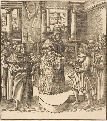 The Old White King Sending His Messengers to Portugal, by Leonhard Beck
