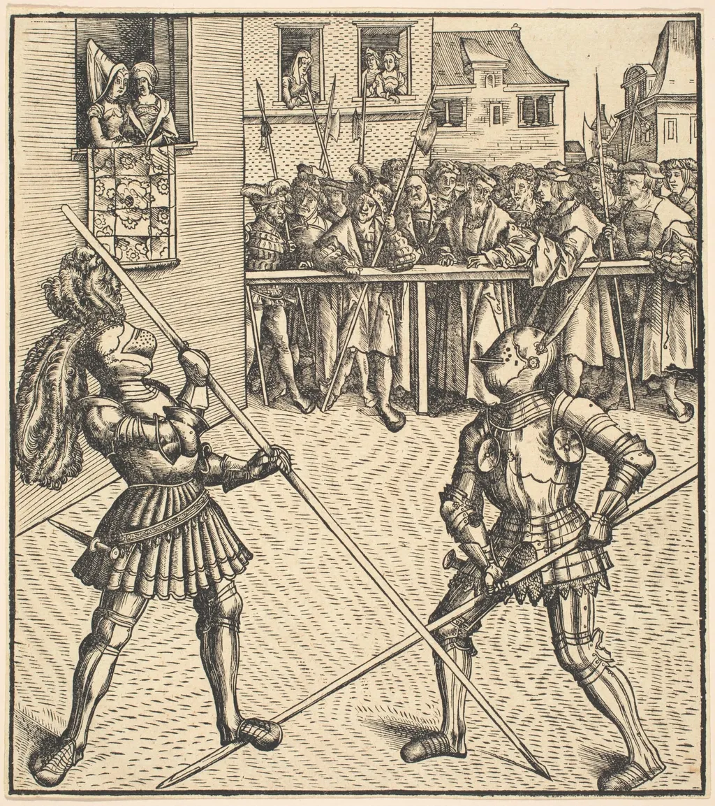 Tournament on the Occasion of the Festivity of the Marriage, by Leonhard Beck, ink, 1515