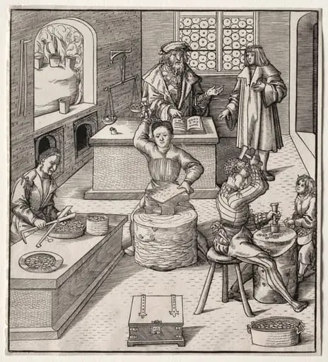 Young Maximilian in the Mint, by Leonhard Beck