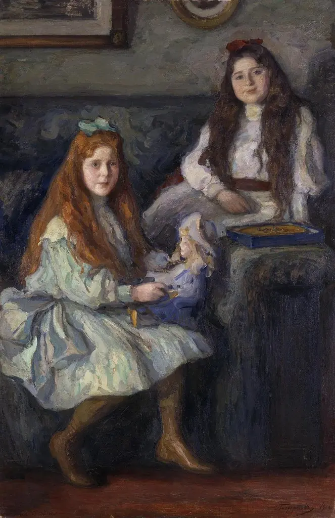 Portrait of the Daughters of the Manufacturer Vysotsky, by Leonid Pasternak