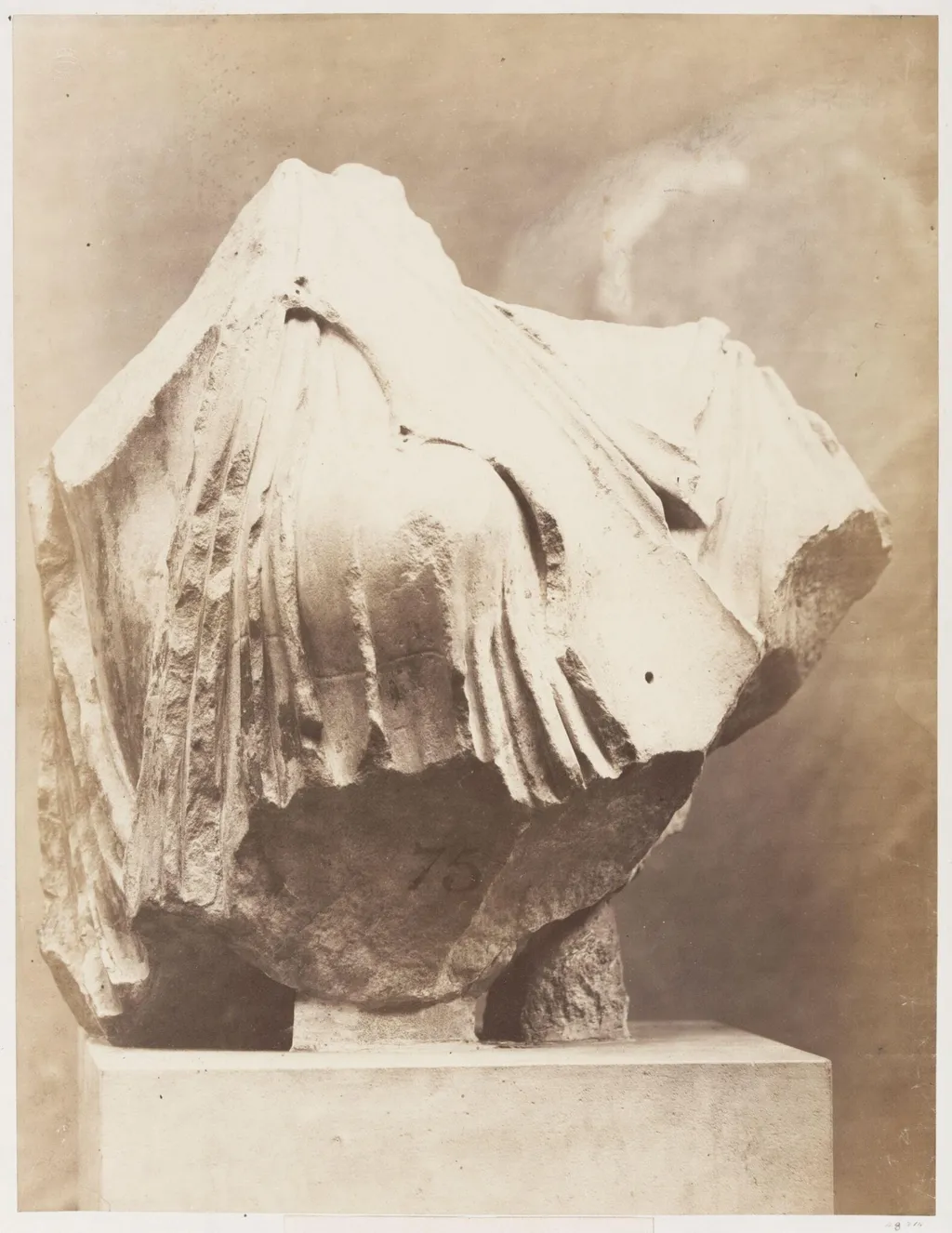A Fragment of the Statue of Minerva, by Leonida Caldesi, photographic, 1860