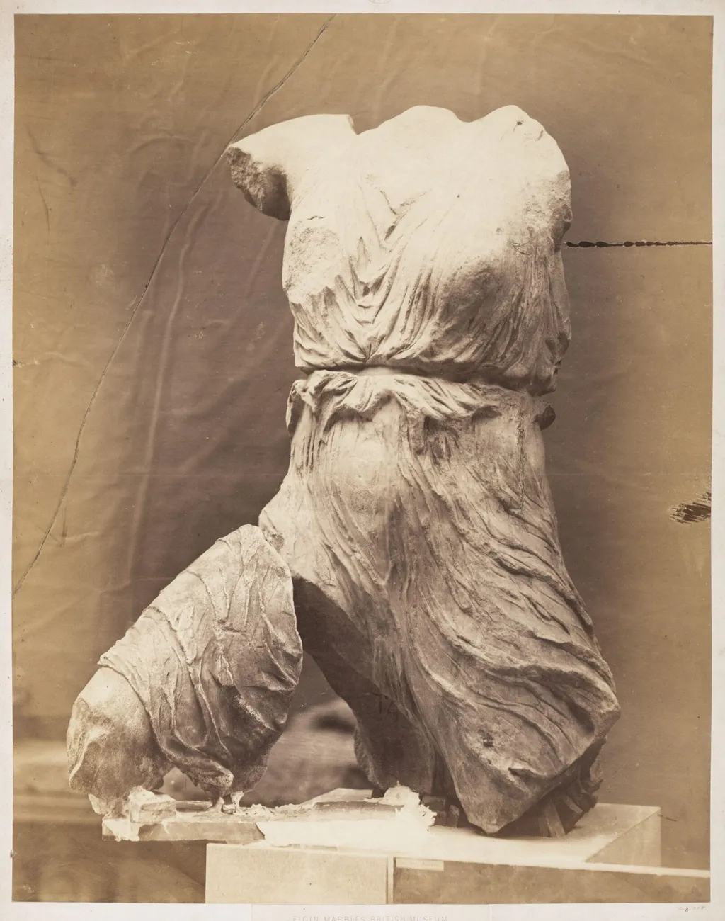 Torso of Victory, by Leonida Caldesi, photographic, 1860