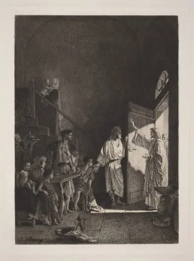 A Scene from the New Testament, by Léopold Flameng