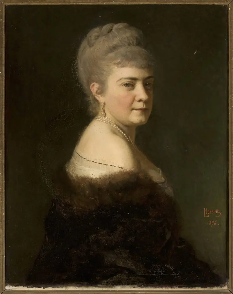 Portrait of Melania née Jastrzębska 1.v. Dunin 2.v. Rawicz, by Leopold Horovitz