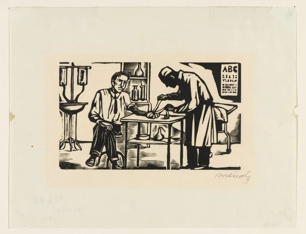 Untitled, by Leopoldo Méndez, ink, 1941