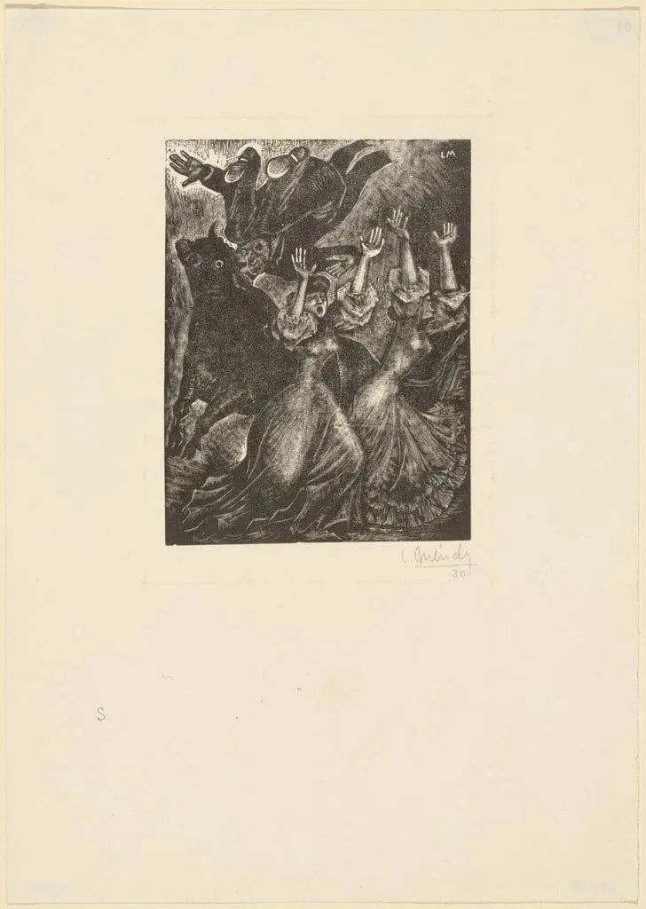 Untitled, by Leopoldo Méndez, ink, 1930
