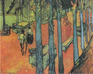 Les Alyscamps: Falling Autumn Leaves