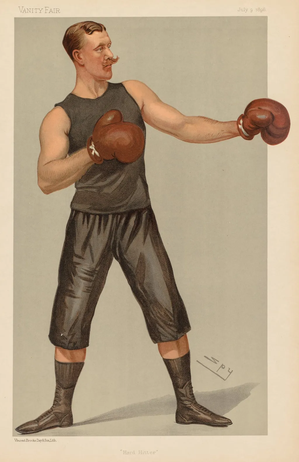 Vanity Fair: "Hard Hitter", by Leslie Matthew (Spy) Ward, 1896