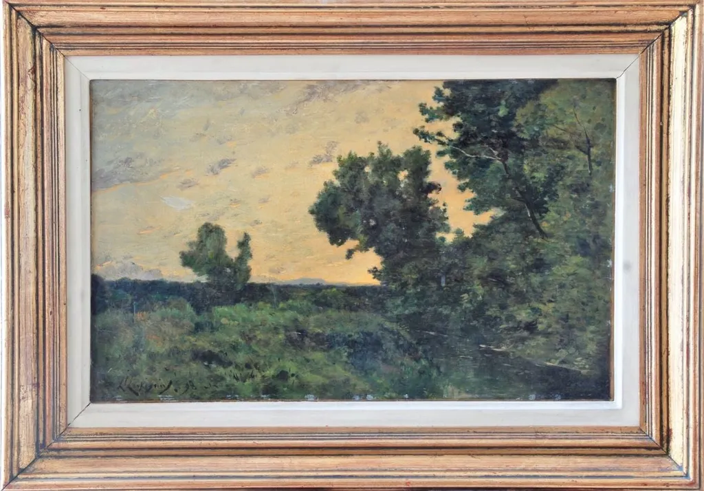 Margine de pădure in amurg, by Lespigain, L., 1898