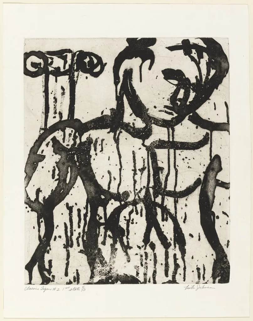 Untitled, by Lester F. Johnson, ink, 1966