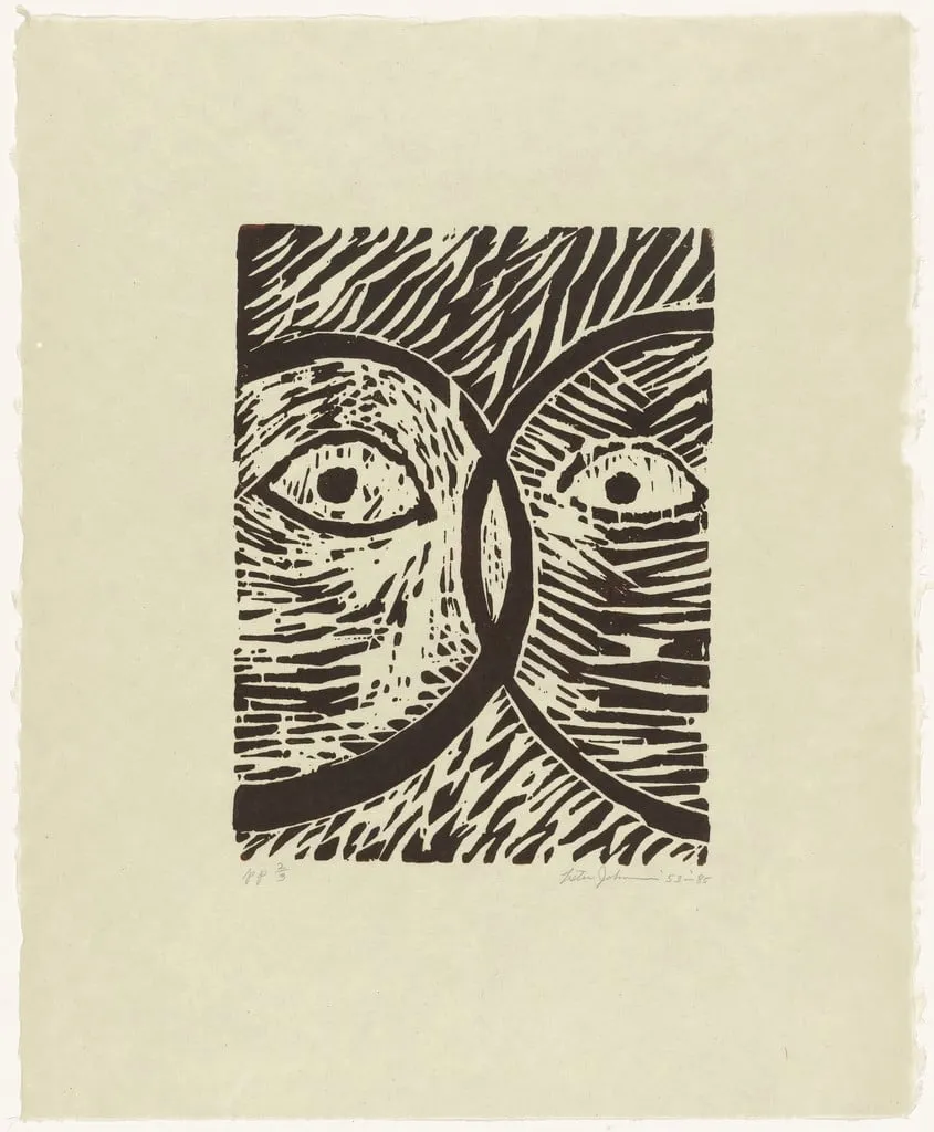 Untitled, by Lester F. Johnson, ink, 1953