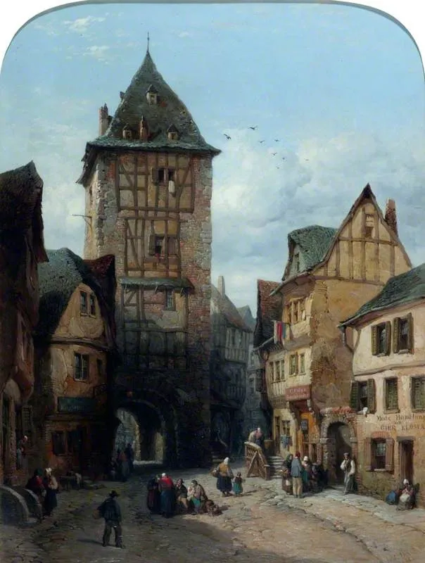 Views in Limburg, by Lewis John Wood, oil, 1863