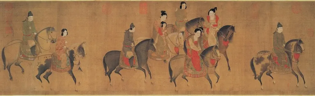 Beauties on an Outing, by Li Gonglin
