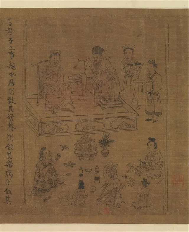 北宋　李公麟　孝經圖　卷|The Classic of Filial Piety