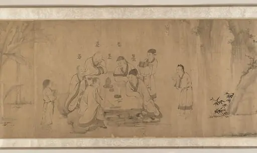 明 佚名 李公麟 偽款 白蓮社圖 卷|White Lotus Society, by Li Gonglin|Unidentified artist
