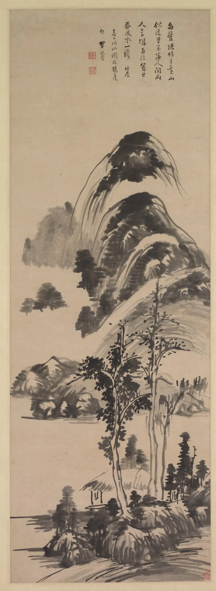 Thin Forest and Distant Mountains, by Li Liufang, unspecified, 1628