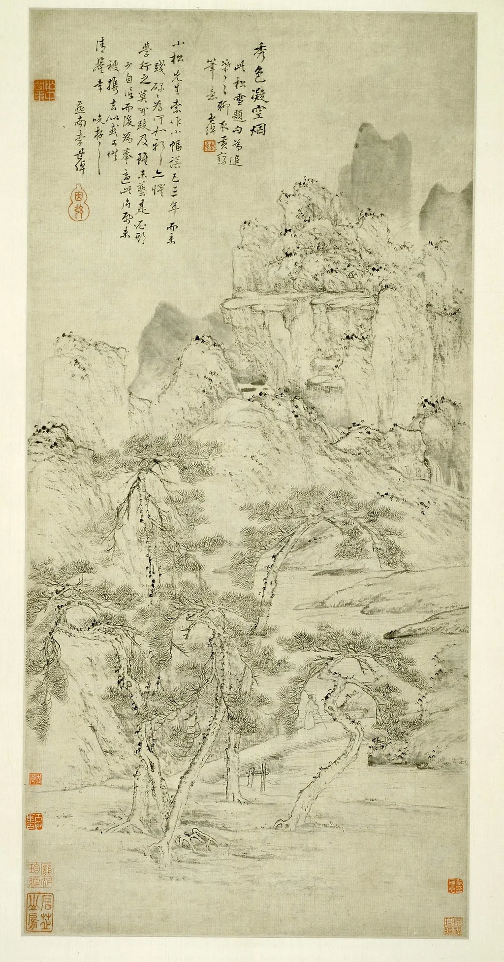 Landscape: Beautiful Scenery Frozen in Mist, by Li Shizhuo, unspecified, 1772