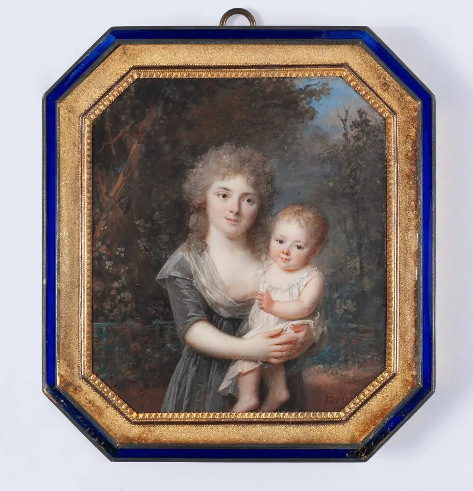 Adélaïde Roslin, née Abraham de Tours (b. 1773) and her Eldest Son Abraham (1794-1870), by Lié Louis Périn-Salbreux