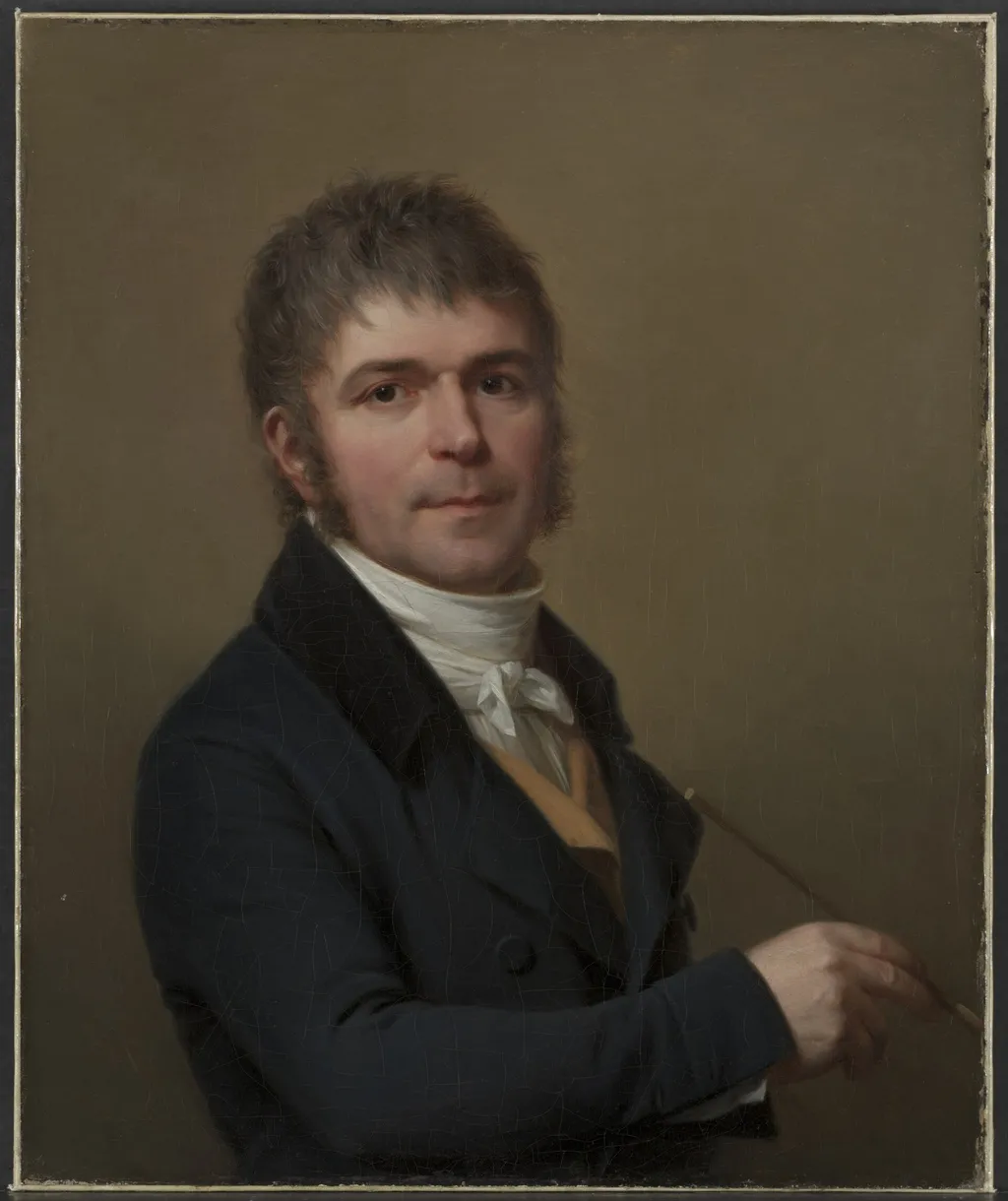 Self-Portrait, by Lié Louis Périn-Salbreux, oil, 1798