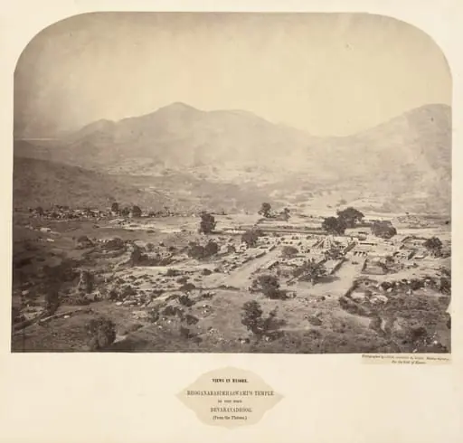 Views in Mysore: Bhoganarasimhaswami's temple, in the fort, Devarayadroog (from the plateau), by Lieutenant Colonel Henry Dixon
