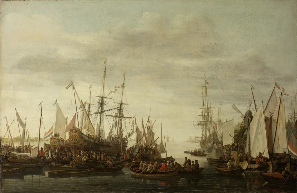 The Keelhauling of the Ship’s Surgeon of Admiral Jan van Nes, by Lieve Verschuier, oil, 1673