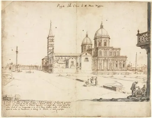 Eighteen Views of Rome: The Basilica of Santa Maria Maggiore, by Lievin Cruyl