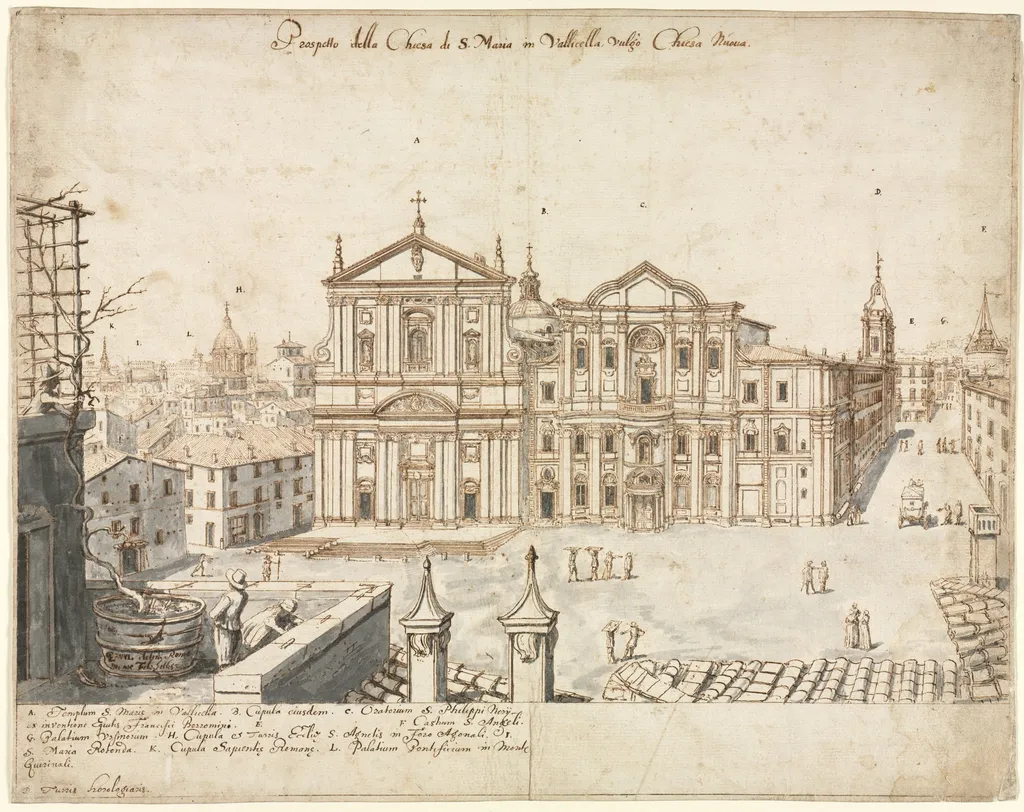 Eighteen Views of Rome: The Church of Santa Maria in Vallicella, by Lievin Cruyl, 1665
