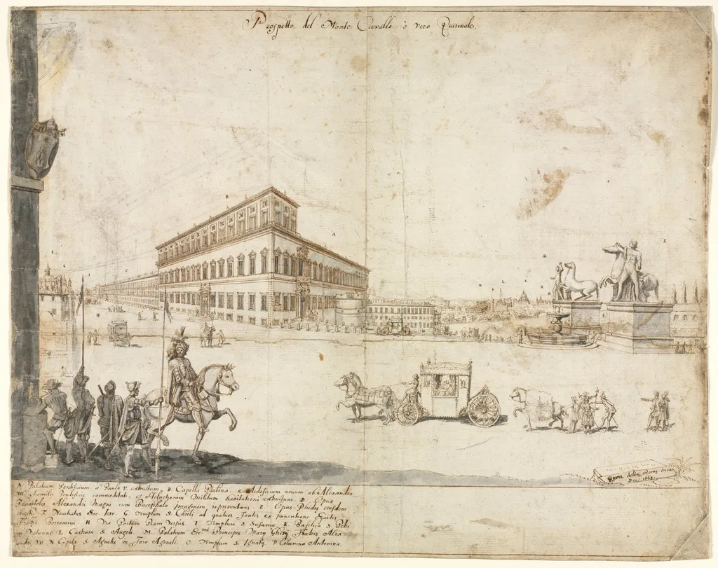Eighteen Views of Rome: The Quirinale, by Lievin Cruyl, 1664