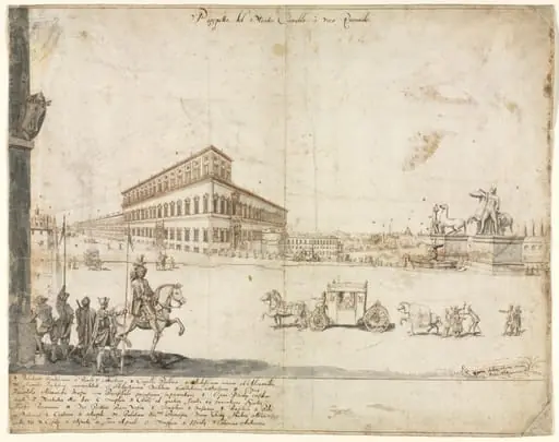 Eighteen Views of Rome: The Quirinale, by Lievin Cruyl