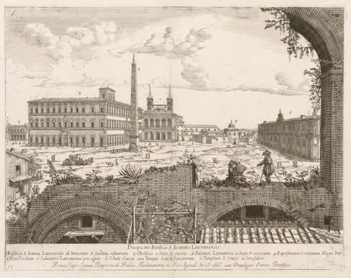 S. Giovanni in Laterano from "Prospectus Locurum Urbis Romae Insign[ium]", by Lievin Cruyl