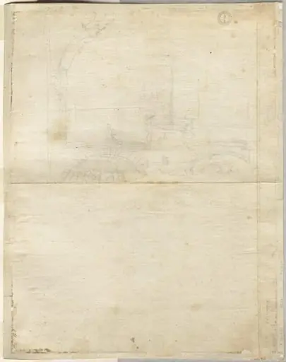 Sketch for San Giovanni in Laterano (verso), by Lievin Cruyl