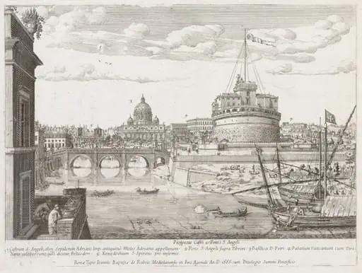 St. Angelo from "Prospectus Locurum Urbis Romae Insign[ium], by Lievin Cruyl