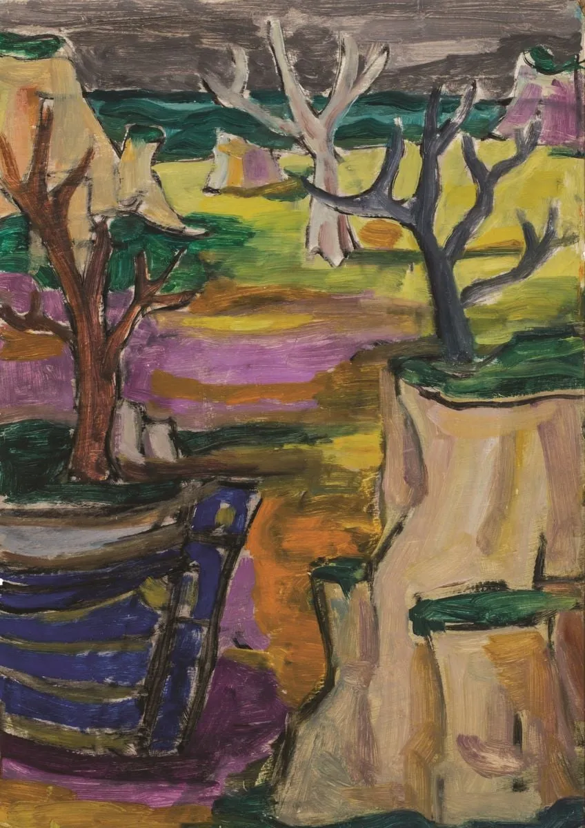 Peisaj cu barcă, by Ligia Macovei, unspecified, 1940