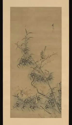 明　佚名　仿林良　喜上梅梢圖　軸|Birds Amidst Blossoming Plum and Bamboo