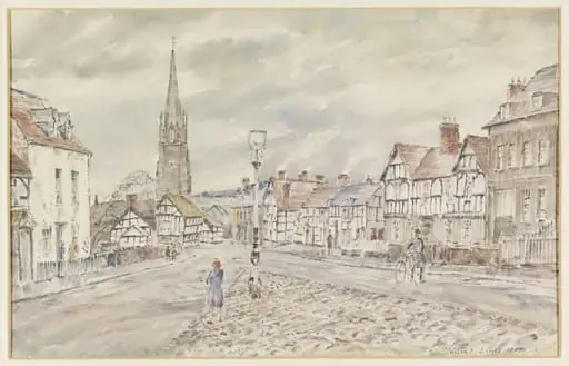 Broad Street, Weobley, by Lines