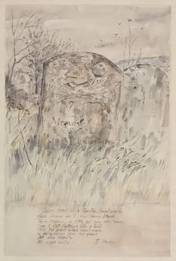 Child's Tombstone in the Churchyard of St. Devereux, Kilpeck, by Lines