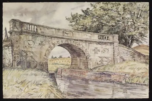 Lady Bridge over the Kennett and Avon Canal, Wilcot, by Lines
