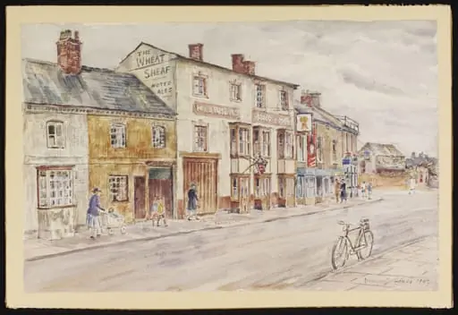 The Wheatsheaf Inn and Cottages, Newport Road, Swindon, by Lines
