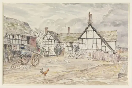 Upper Farm House, Eardisland, by Lines