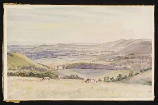View over Pewsey Vale from Martinsell, by Lines