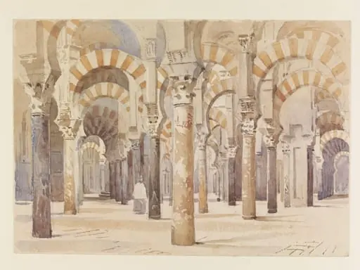 Interior of the Mosque-Cathedral, Cordoba, by Lionel Grimston Fawkes
