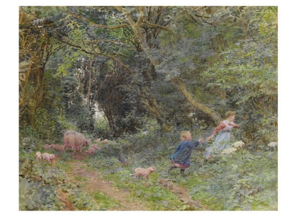 Under the Greenwood Tree, by Lionel Percy Smythe, watercolor, 1902