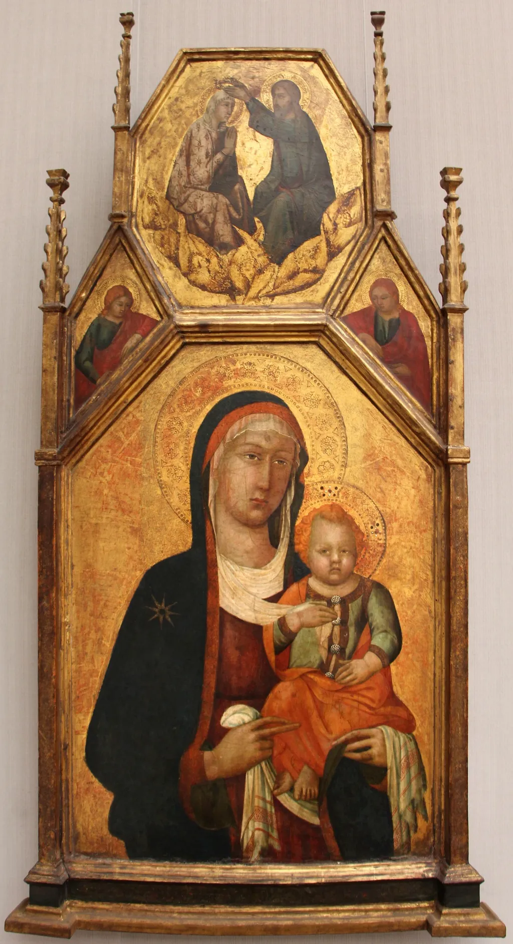Maria mit dem Kind, by Lippo Memmi, paint, 1340