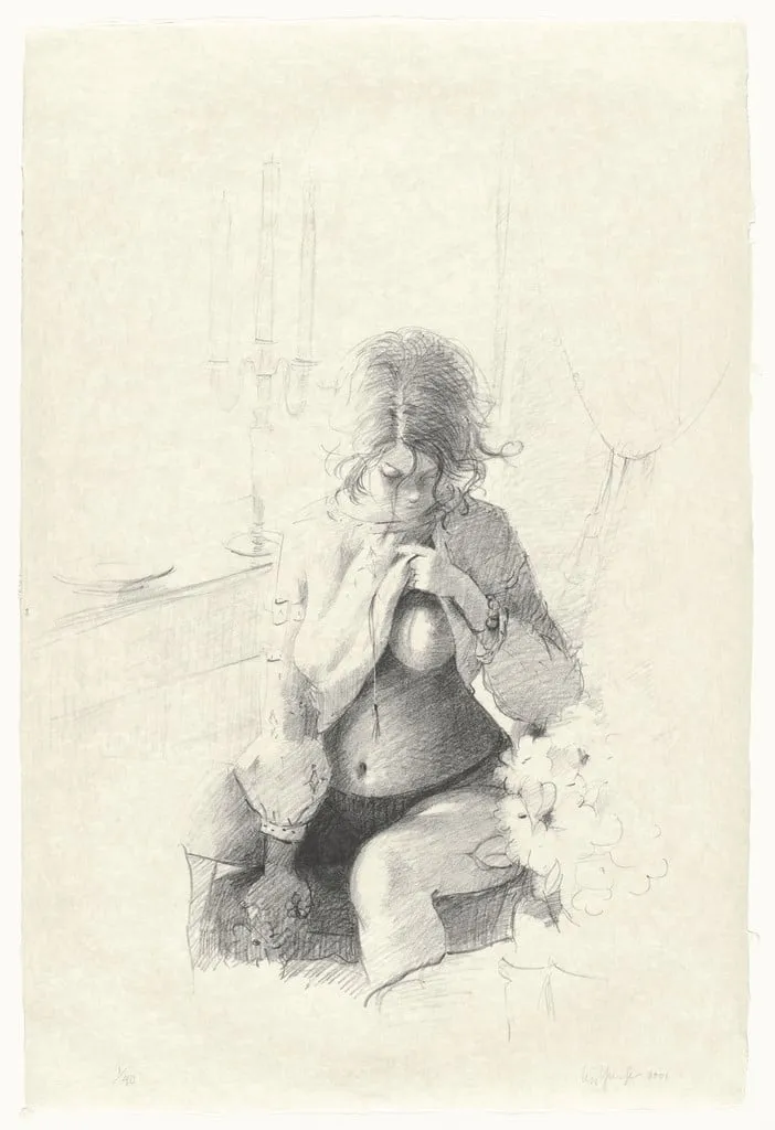 Untitled, by Lisa Yuskavage, ink, 2001