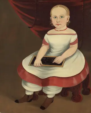 Little Girl with Slate