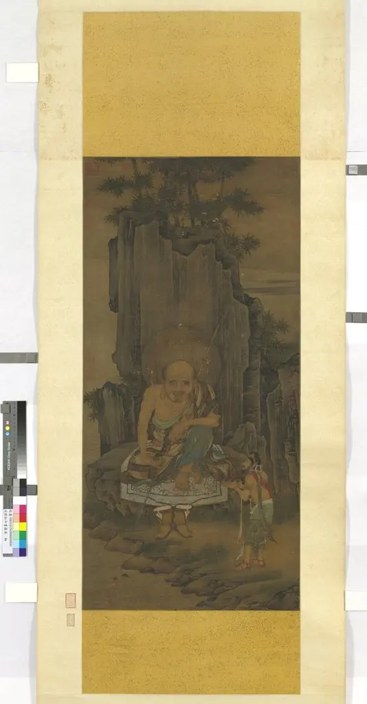 宋劉松年畫羅漢 軸, by Liu Songnian