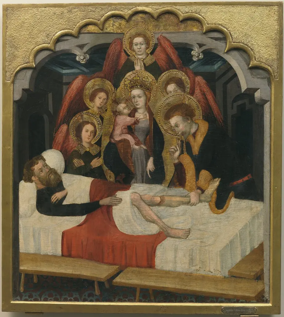 Saint Hippolyte cures the Leg of the Oxherd Peter, by Lluís Borrassà