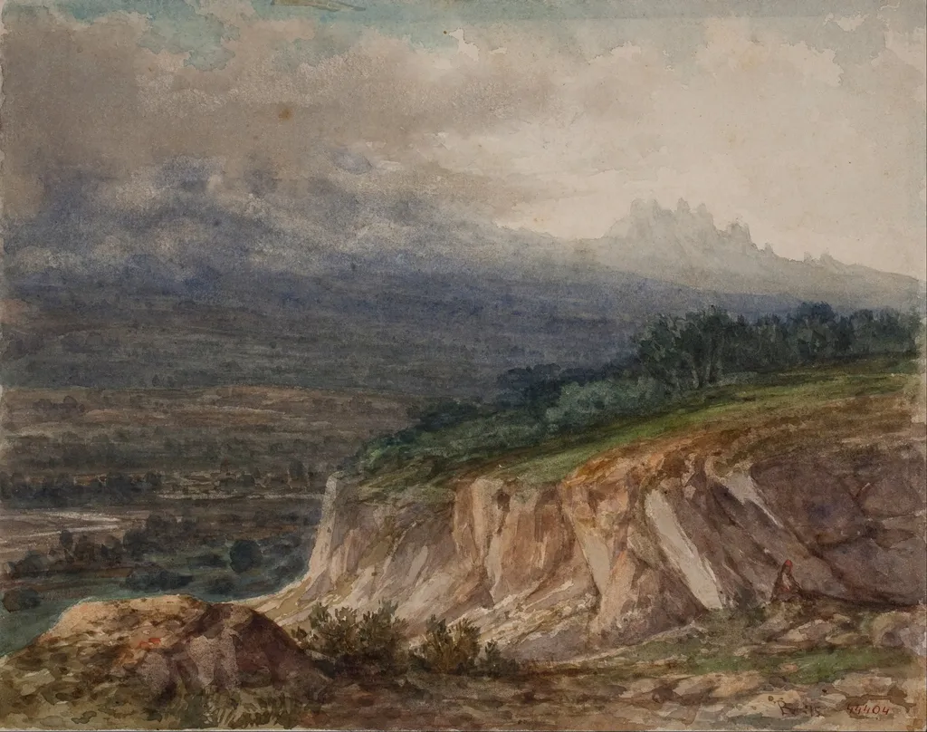 Landscape, by Lluís Rigalt, unspecified, 1875