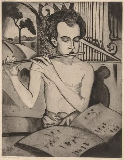 Flute Player, by Lodewijk Schelfhout