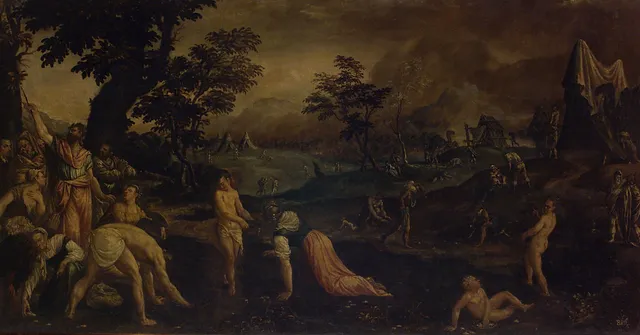 Israelites collecting Manna